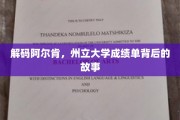 揭秘州立大学阿尔肯现象，揭秘成绩单背后的真实故事