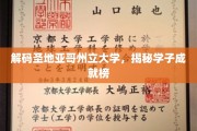 圣地亚哥州立大学荣耀榜，揭秘卓越学子的辉煌之路