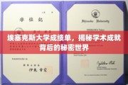 解码埃塞克斯大学，揭开成绩单背后的学术奥秘
