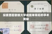 解密西密歇根大学成绩单，揭开学术成就的秘密面纱