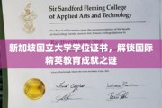 新加坡国立大学学位证书，揭秘全球精英教育的璀璨成就