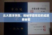 北大西洋学霸养成记，揭开成绩单背后的惊人真相