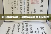 揭开阿尔维诺学院学霸们的成绩单之谜