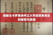 探索北卡罗莱纳大学成绩单的神秘面纱，揭开教育成就的深层奥秘