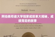 揭开阿伯泰邓迪大学神秘面纱，独家成绩单背后的真实历程