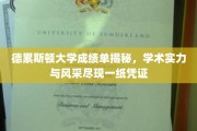 德累斯顿大学成绩单，一纸凭证见证学术实力与卓越风采