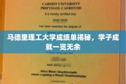 解码马德里理工大学学子荣耀，成绩单上的璀璨成就