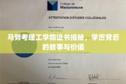 马努考理工学院证书内幕大揭秘，探寻学历背后的传奇故事与实际价值