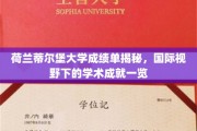 荷兰蒂尔堡大学学术风采，国际视角下的卓越成绩展示