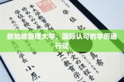 新加坡管理大学，全球认可的学历通行证，开启国际职场新篇章