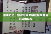 台湾阳明大学，揭秘学术殿堂的卓越成绩单与璀璨风采