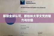 跨国认可，都柏林大学文凭的全球吸引力揭秘
