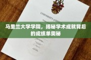 马里兰学院揭秘，学术辉煌背后的成绩单秘密