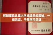 揭秘诺森比亚大学成绩单背后的知识密码