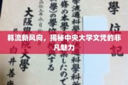 韩流新势力，中央大学文凭，开启非凡学历之旅