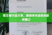 欧洲学术明珠，蒂尔堡大学，揭秘成就之窗