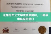 解锁学术魅力，芝加哥州立大学成绩单背后的故事