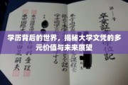 学历之光，解码文凭的多维价值与职业未来图景