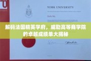 揭秘威勒高等商学院，法国精英教育的璀璨明珠