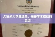 久留米大学成绩单，探寻学术辉煌的印记