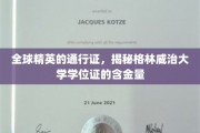 国际精英标配，格林威治大学学位证价值几何？