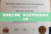 南洋理工骄子荣耀，探寻学位证书背后的璀璨学术光芒