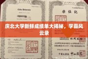 庆北学子荣耀榜，学霸风云，成绩单背后的秘密揭晓