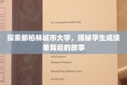 走进都柏林大学，解码学生成绩单的秘密世界