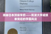 筑波大学学霸传奇，揭秘日本顶尖学府的学术精英风采