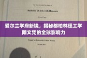 全球视野下的都柏林理工学院，文凭之光闪耀世界舞台