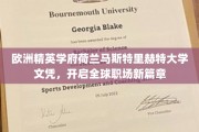 荷兰马斯特里赫特大学精英文凭，助力你迈向国际职场巅峰