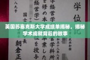 探寻苏塞克斯大学成绩单背后的璀璨学术传奇