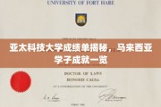 解码亚太科技精英，马来西亚学子卓越成绩大盘点