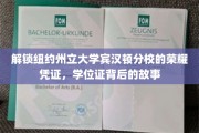 探索纽约州立大学宾汉顿分校学位证背后的辉煌历程