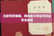 跨越北欧巅峰，南丹麦大学荣耀证书见证卓越学术之旅