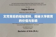 学历背后的深层价值，解码高等教育的社会效益与人生轨迹