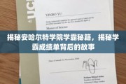 解锁学霸之路，安哈尔特学院高分背后的神秘力量