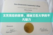 文凭背后，又石大学背后的传奇魅力揭秘之旅