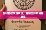 智利名校学历国际通行证，开启全球职场新纪元