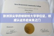 解锁未来，明斯特大学权威学位证，成就非凡人生起点