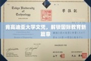跨越国界，肯高迪亚文凭引领教育新视界