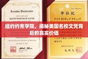 探索纽约约克学院，揭开名校文凭背后的独特魅力
