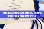 路易斯安那大学成绩单背后，解锁学术辉煌与国际化视野的秘密