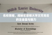 名校荣耀，揭秘密歇根大学文凭背后的含金量与魅力