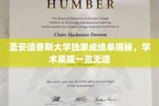 探索圣安德鲁斯大学隐藏成就，独家成绩单揭秘学术辉煌瞬间