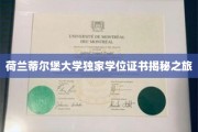 揭开荷兰蒂尔堡大学学位证书背后的学术奥秘之旅