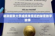 探寻谢泼兹敦大学成绩单中的神秘数字密码