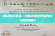 探寻剑桥传奇，解锁世界一流名校的卓越成就密码