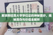 斯旺西大学学位证之谜，揭秘真伪辨识与价值内涵