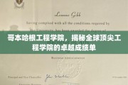 哥本哈根工程学院，揭秘全球顶尖工程学院的卓越成绩单